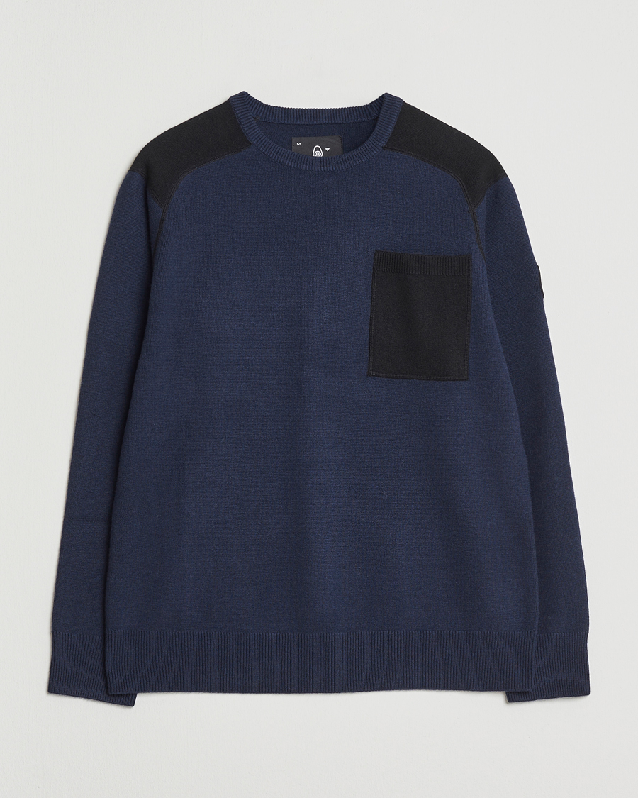 Herren | Pullover | Sail Racing | Spine Wool/Cashmere Knitted Crew Neck Dark Navy