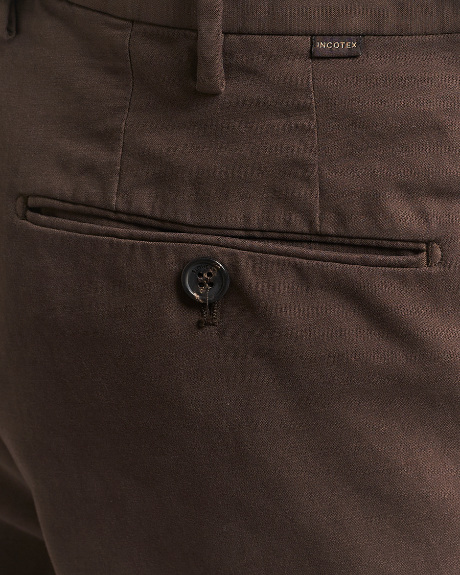 Herren | Hosen | Incotex | Regular Fit Cotton Stretch Chinos Dark Brown