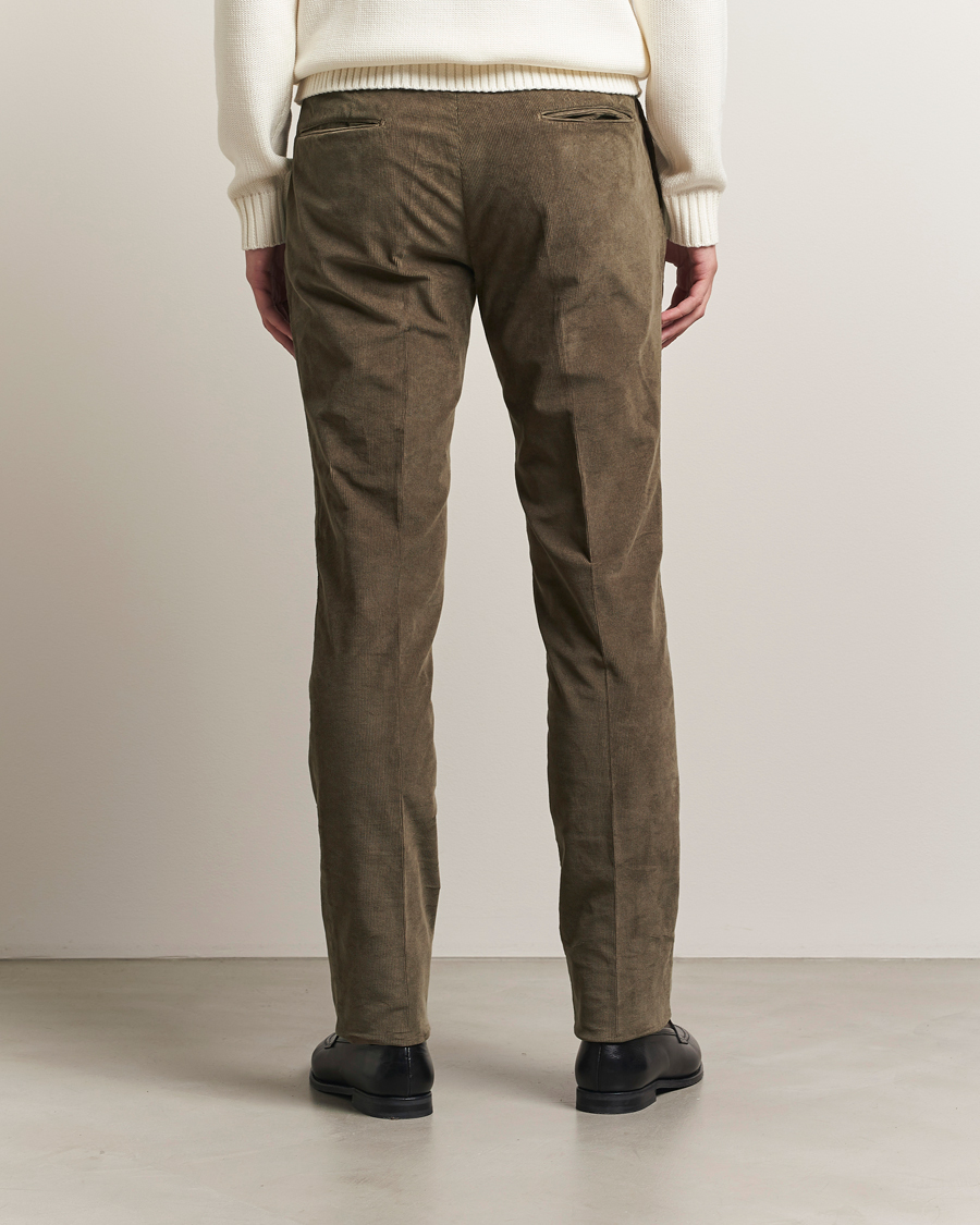 Herren | Hosen | Incotex | Slim Fit Baby Corduroy Trousers Taupe