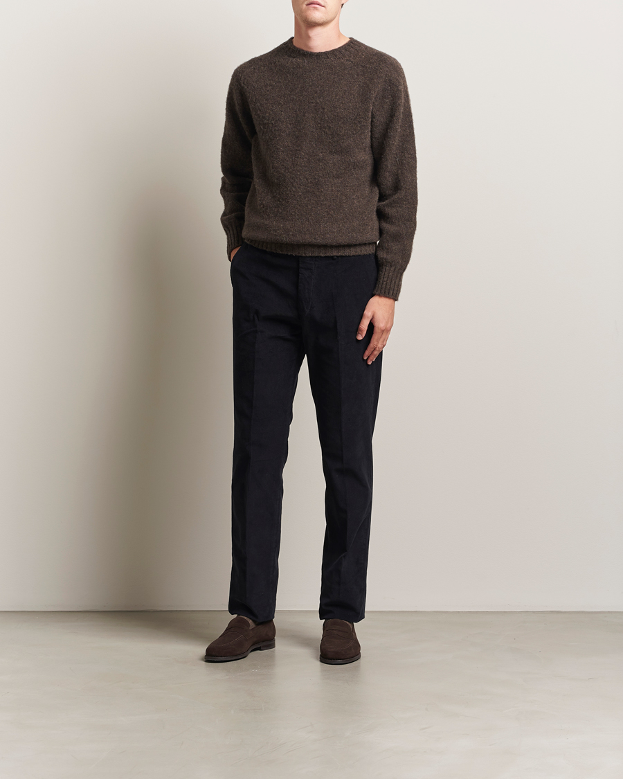 Herren | Hosen | Incotex | Regular Fit Baby Corduroy Trousers Navy