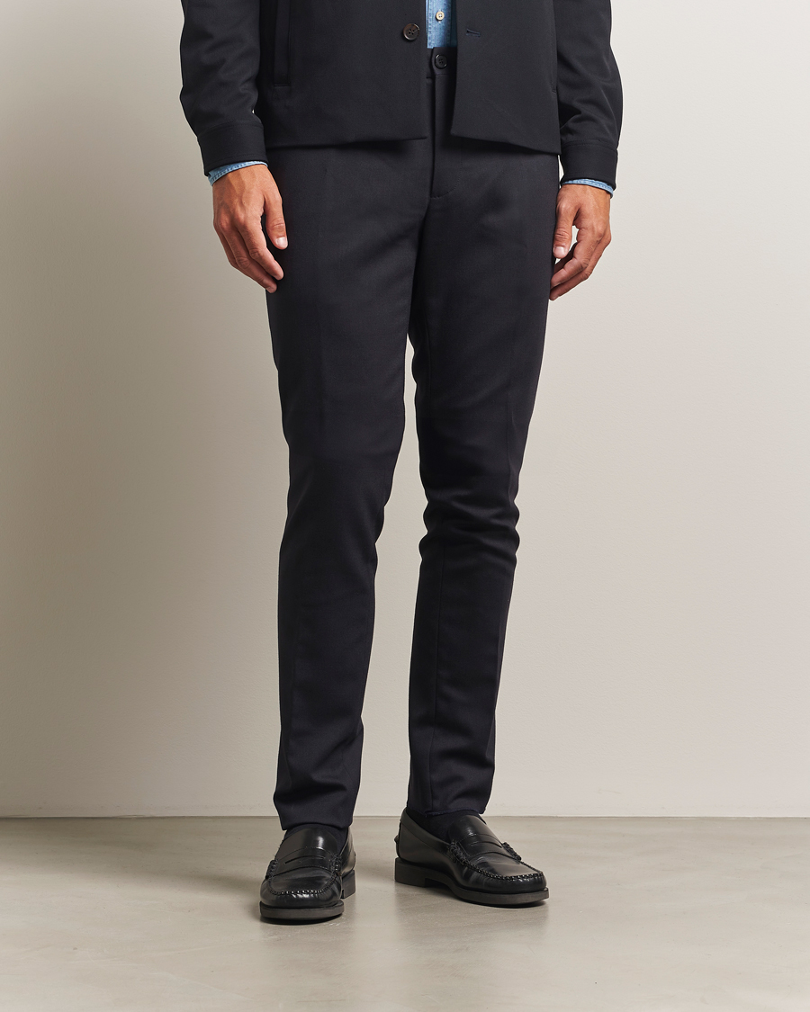 Herren | Hosen | Incotex | Slim Fit Washable Flannel Trousers Grey Melange