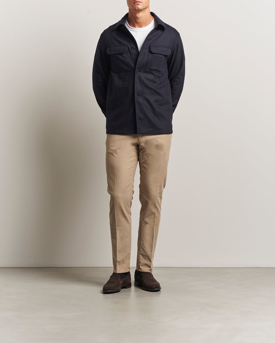 Herren | Hosen | Incotex | Slim Fit Garment Dyed Slacks Beige