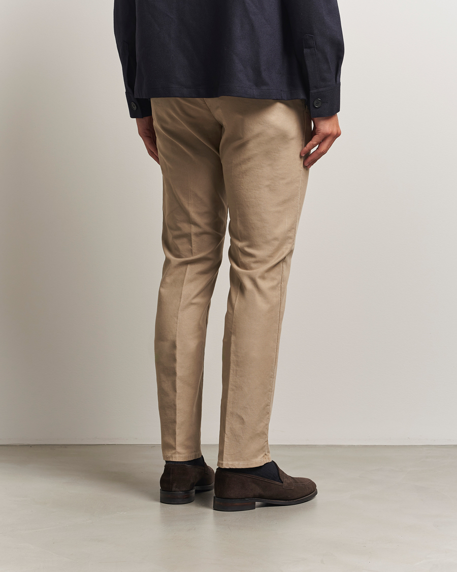 Herren | Hosen | Incotex | Slim Fit Garment Dyed Slacks Beige