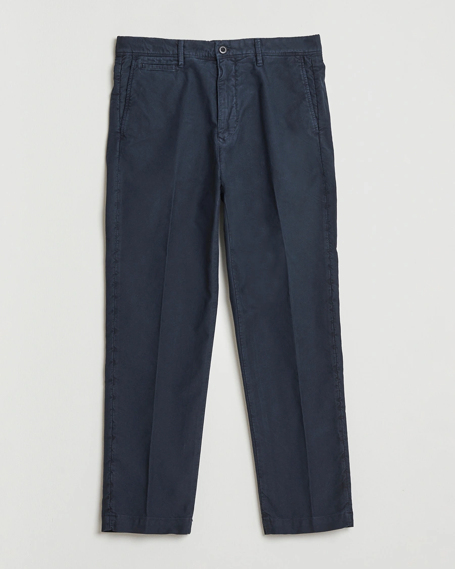 Herren | Hosen | Incotex | Regular Fit Garment Dyed Slacks Navy