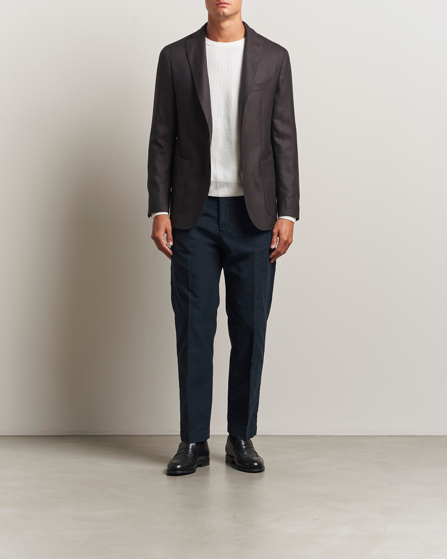 Herren | Hosen | Incotex | Regular Fit Garment Dyed Slacks Navy