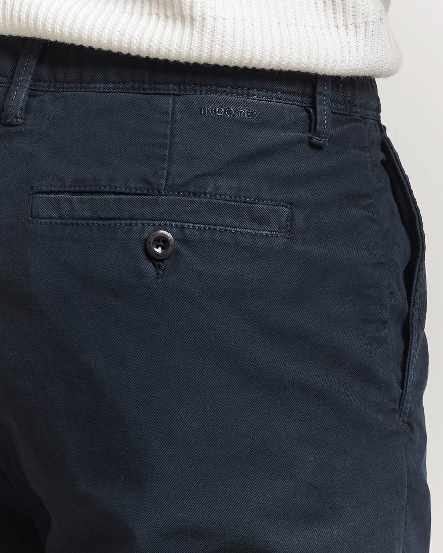 Herren | Hosen | Incotex | Regular Fit Garment Dyed Slacks Navy