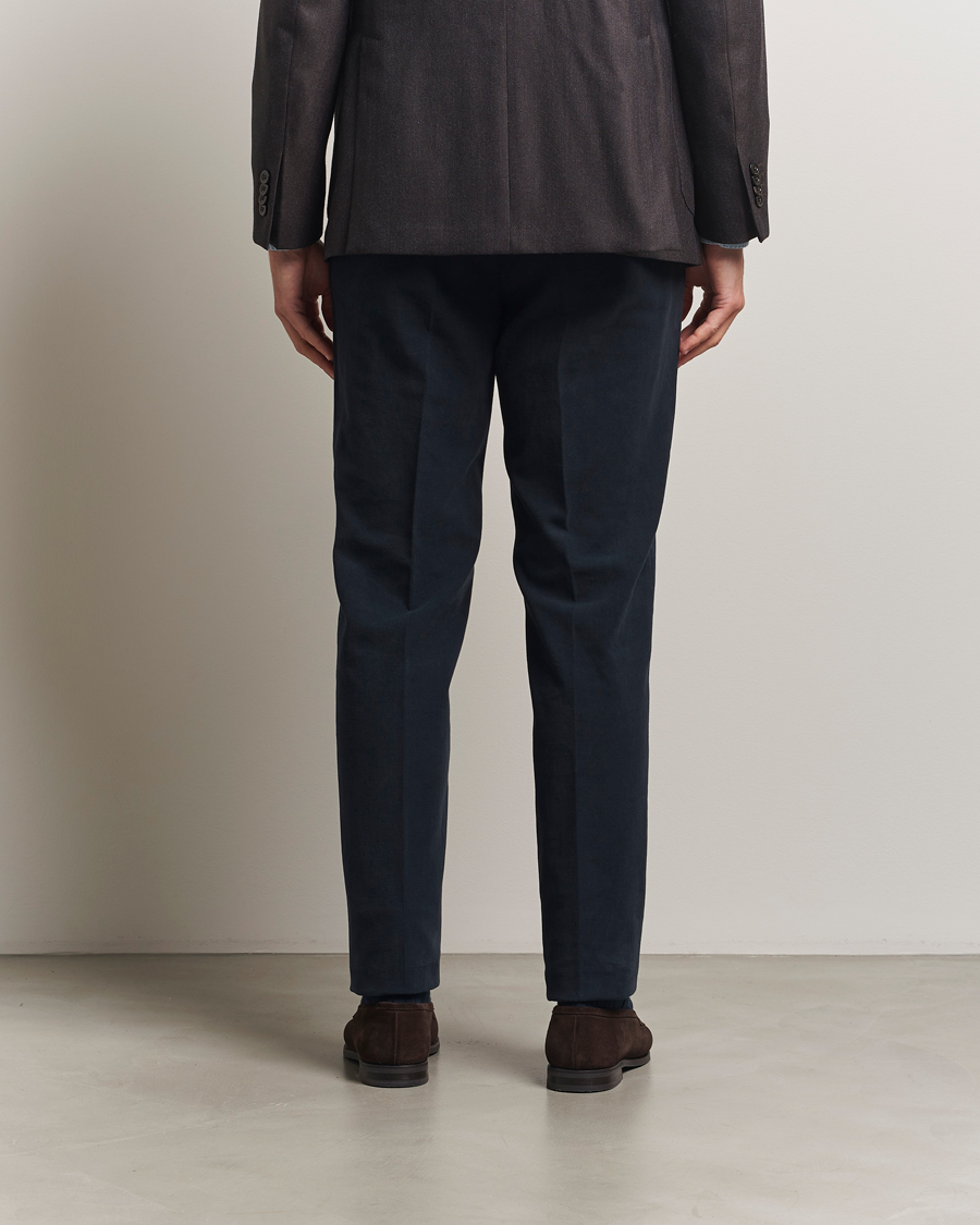 Herren | Hosen | Incotex | Regular Fit Moleskine Trousers Navy