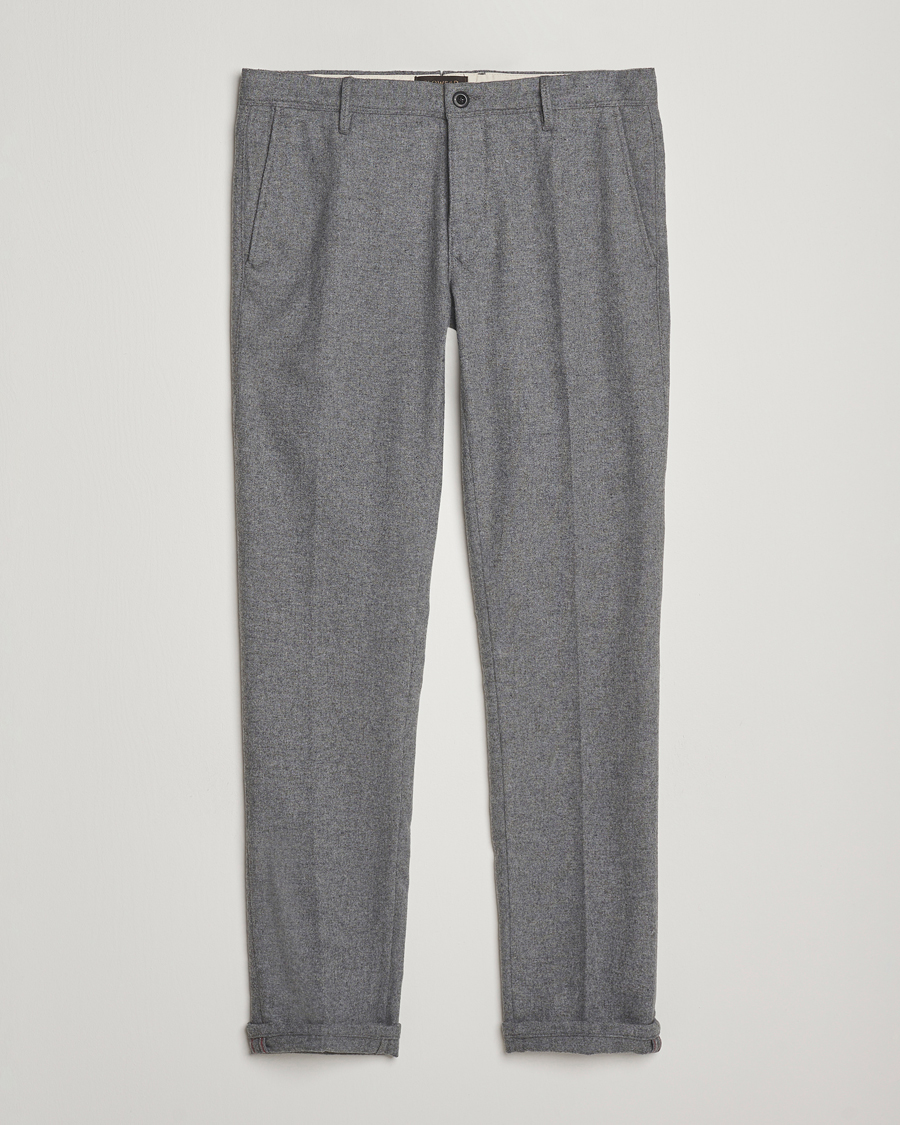 Herren | Hosen | Incotex | Slim Fit Washed Flannel Slacks Light Grey