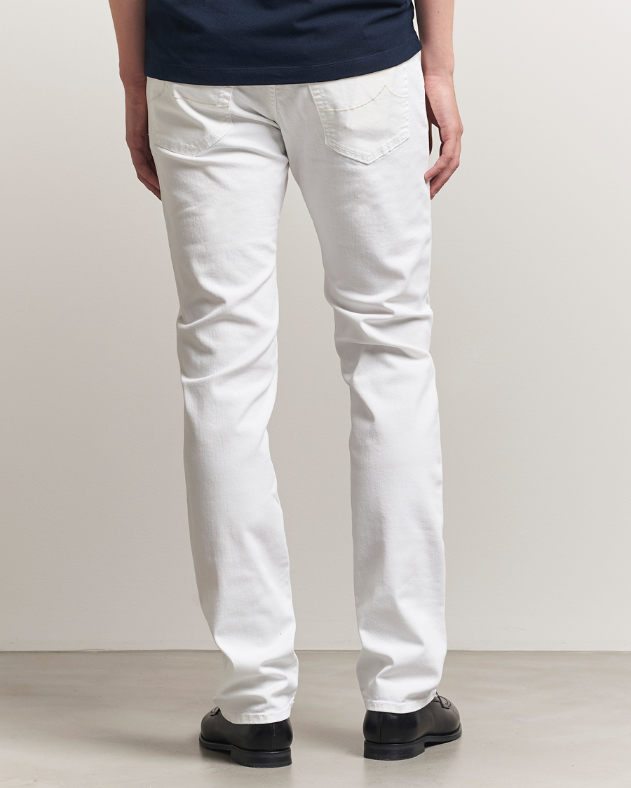 Herren | Jeans | Jacob Cohën | Bard Slim Fit Stretch Jeans White