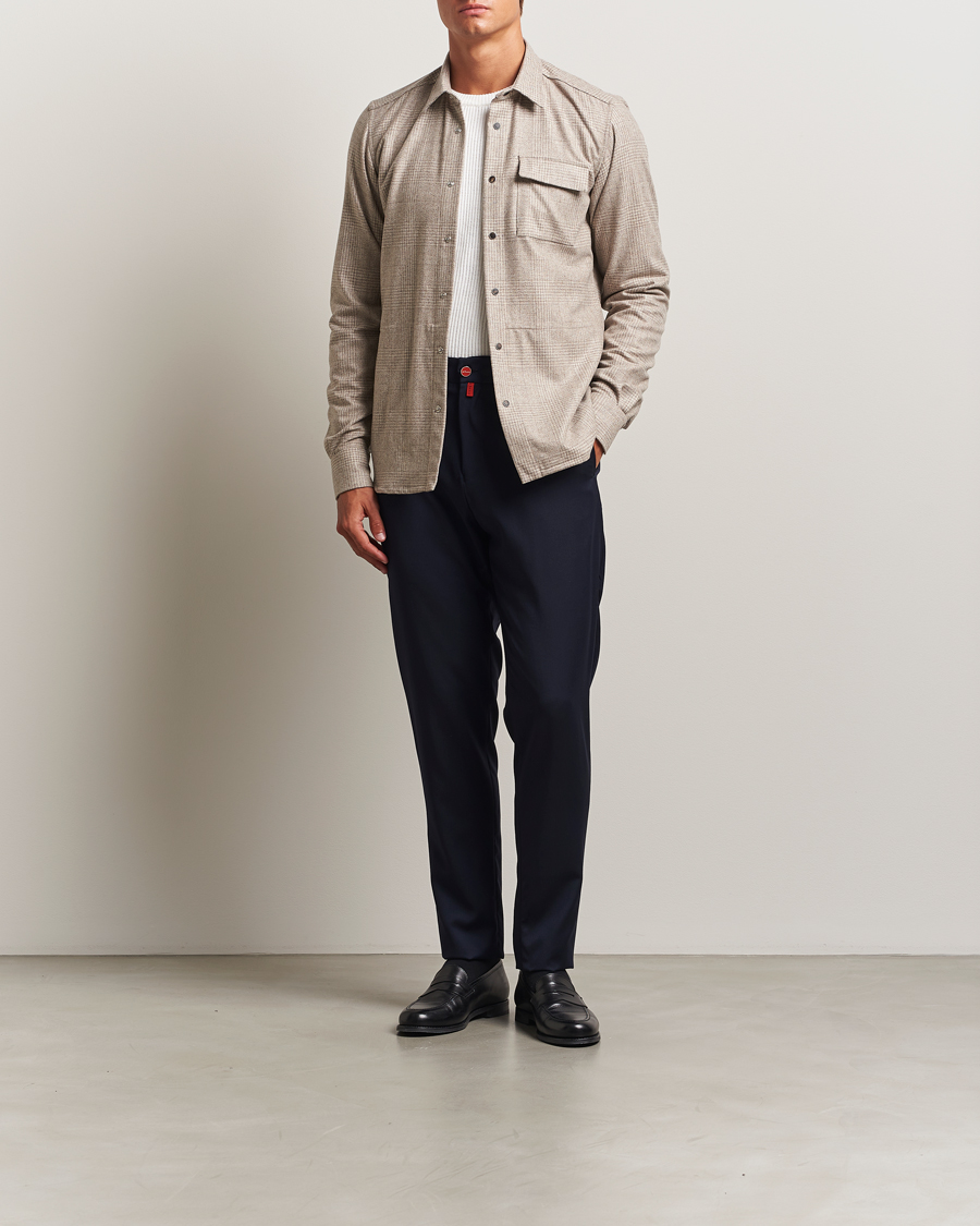 Herren | Hosen | Kiton | Wool Stretch Drawstring Pants Navy