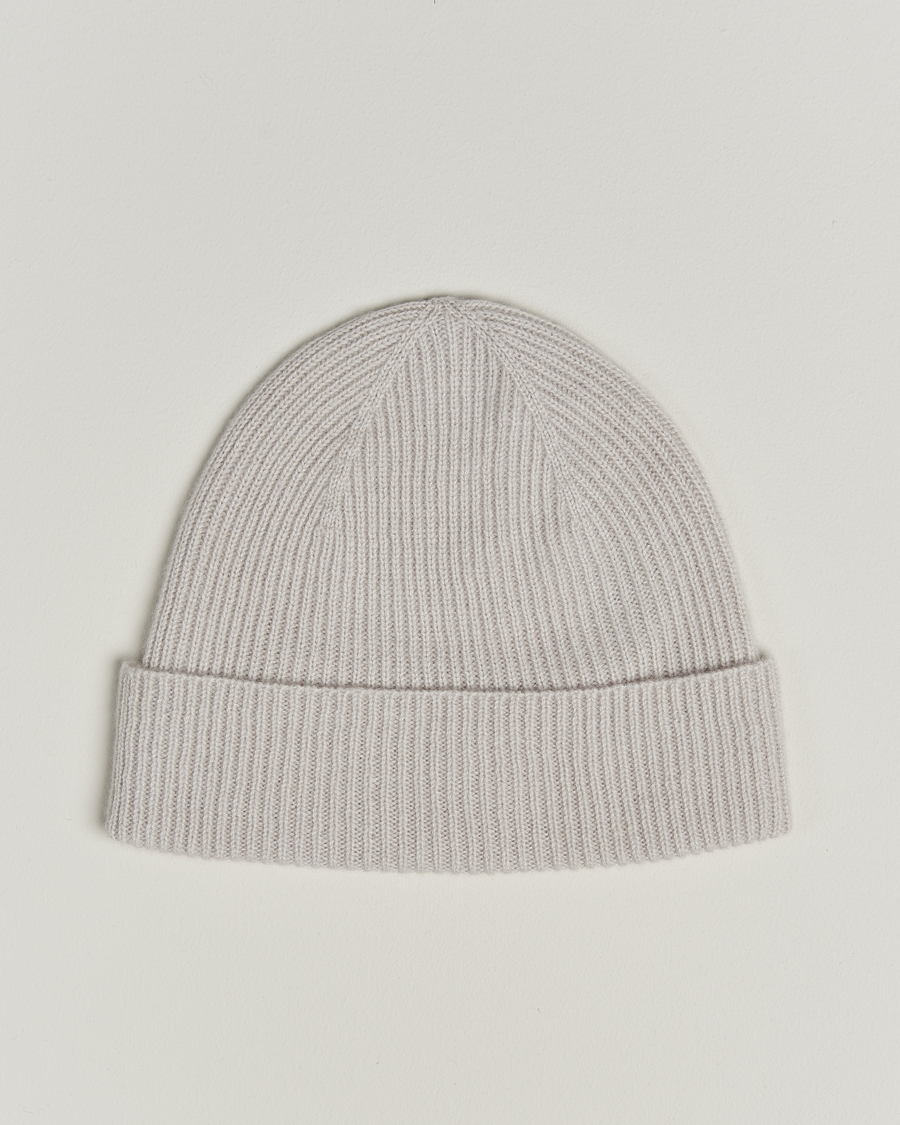 Herren | Mützen | Kiton | Rib Cashmere Beanie Light Beige