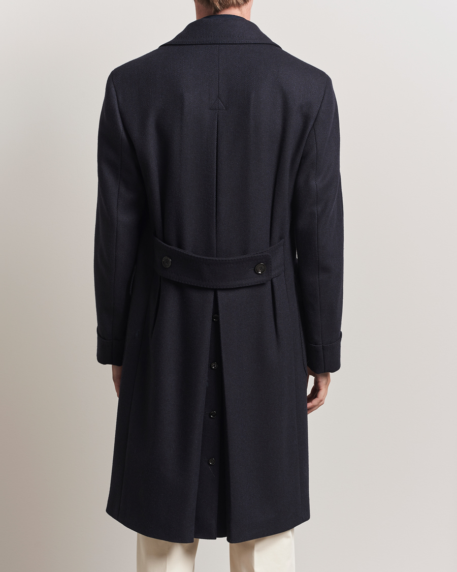 Herren | Jacken | Lardini | Wool/Cashmere Herringbone Coat Navy