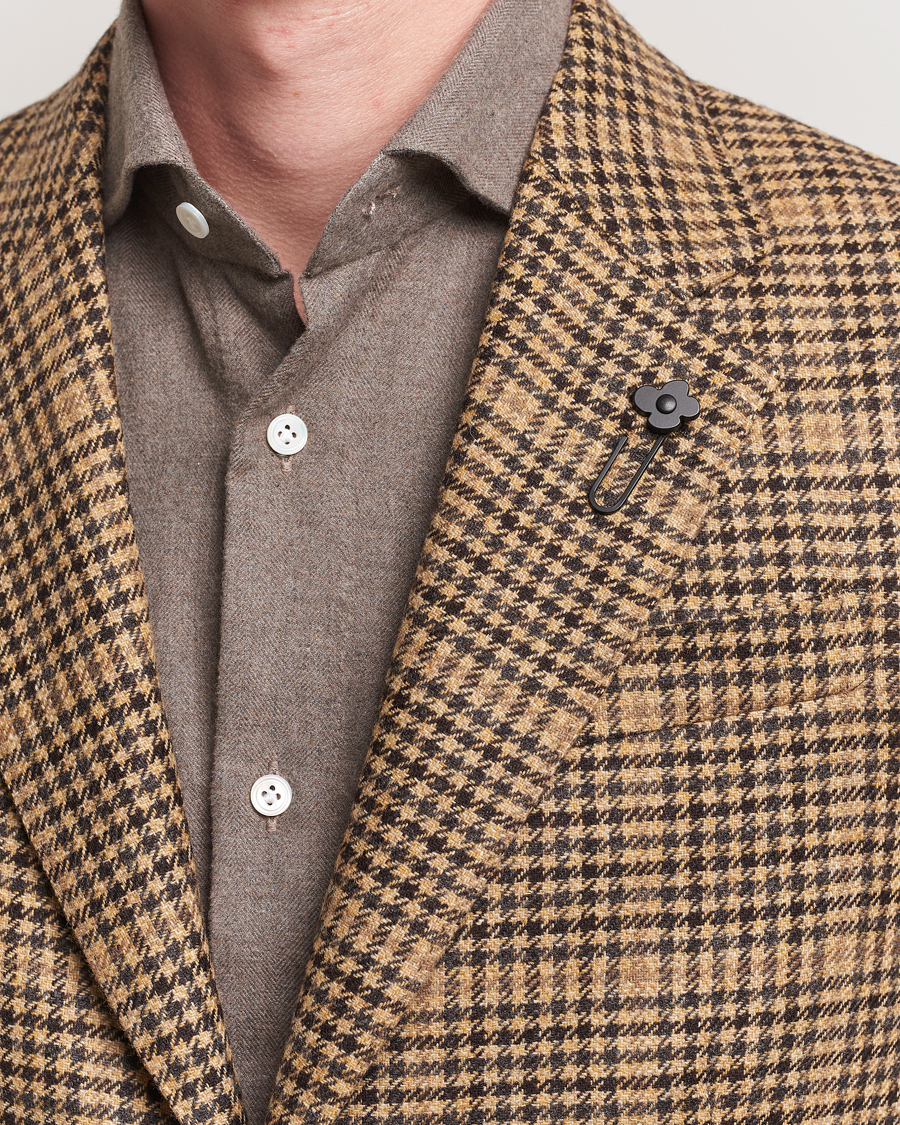 Herren | Sakkos | Lardini | Wool/Cashmere Houndstooth Overcheck Blazer Brown