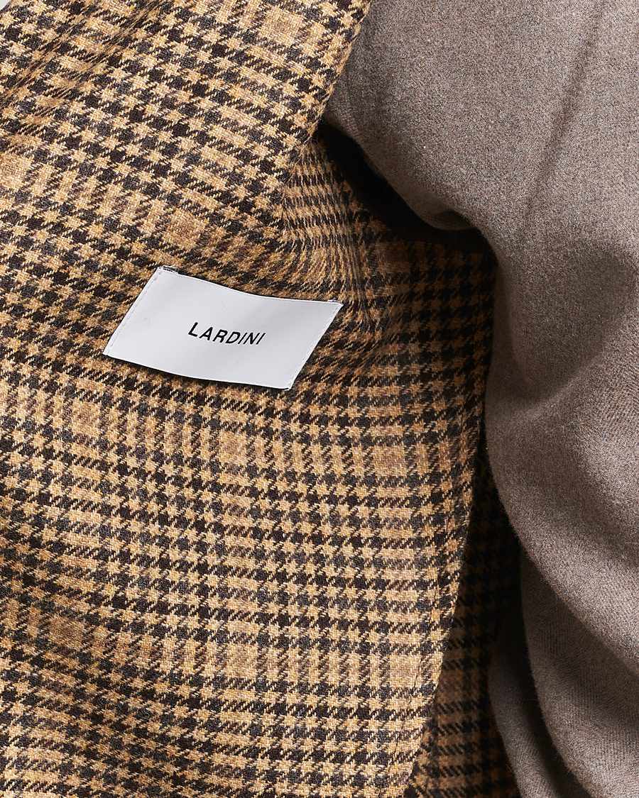 Herren | Sakkos | Lardini | Wool/Cashmere Houndstooth Overcheck Blazer Brown