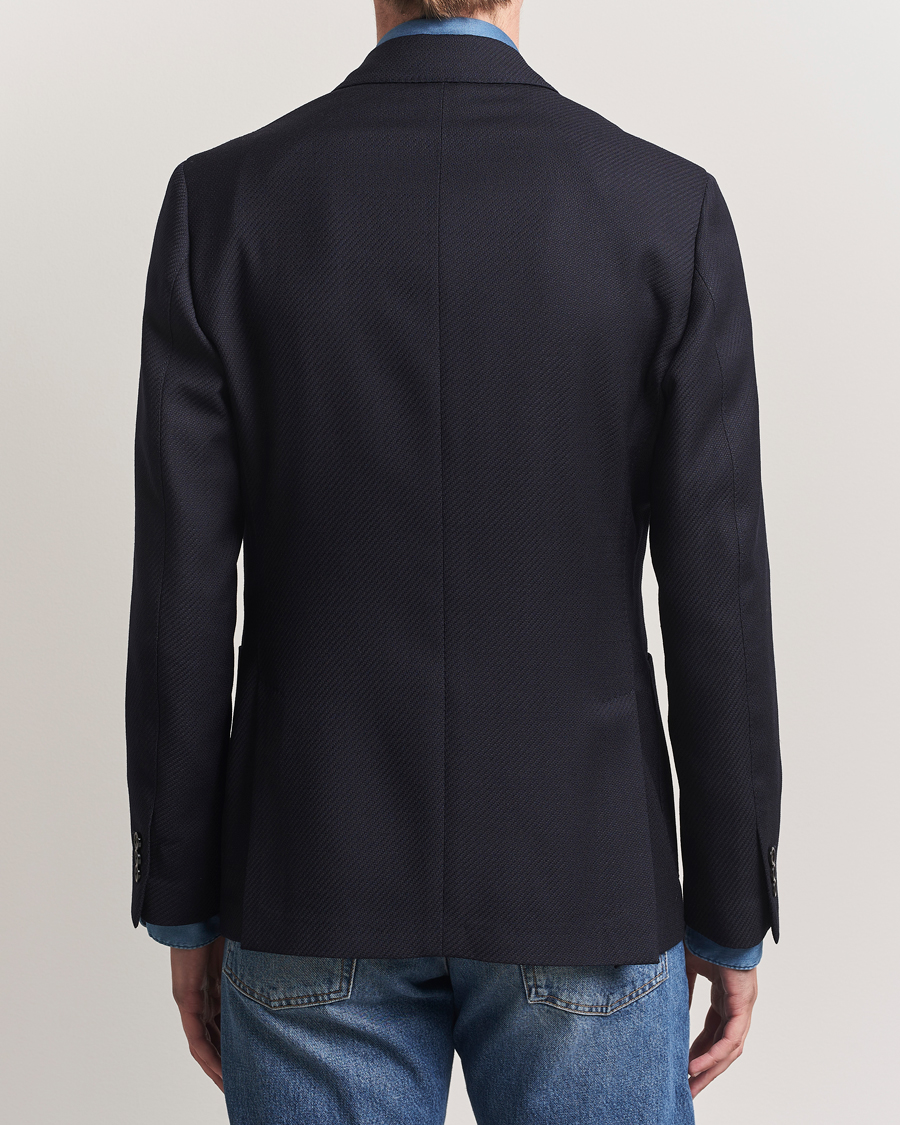 Herren | Sakkos | Lardini | Double Breasted Twisted Wool Blazer Navy