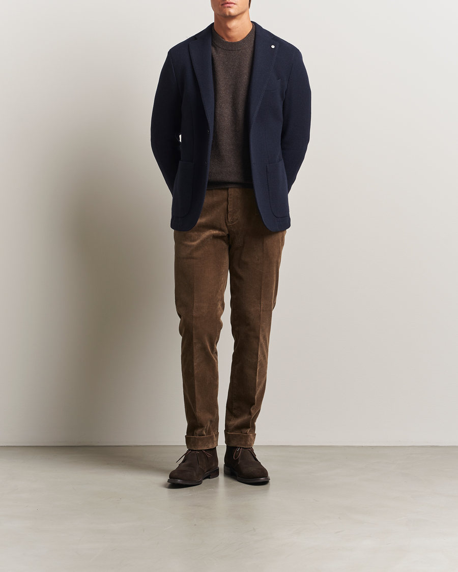 Herren | Sakkos | L.B.M. 1911 | Jack Fly Knitted Wool Blazer Navy