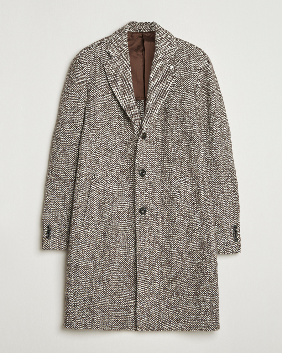Herren | Jacken | L.B.M. 1911 | Structure Wool Coat Brown