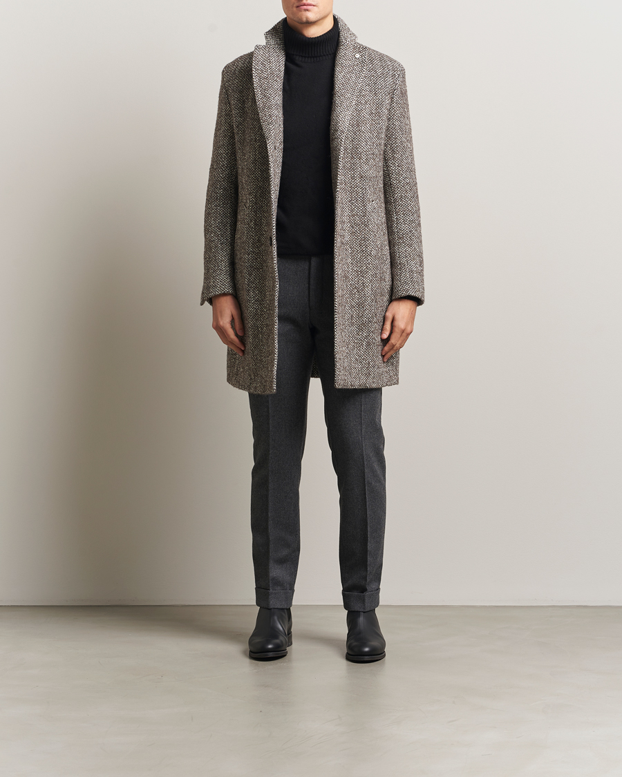 Herren | Jacken | L.B.M. 1911 | Structure Wool Coat Brown