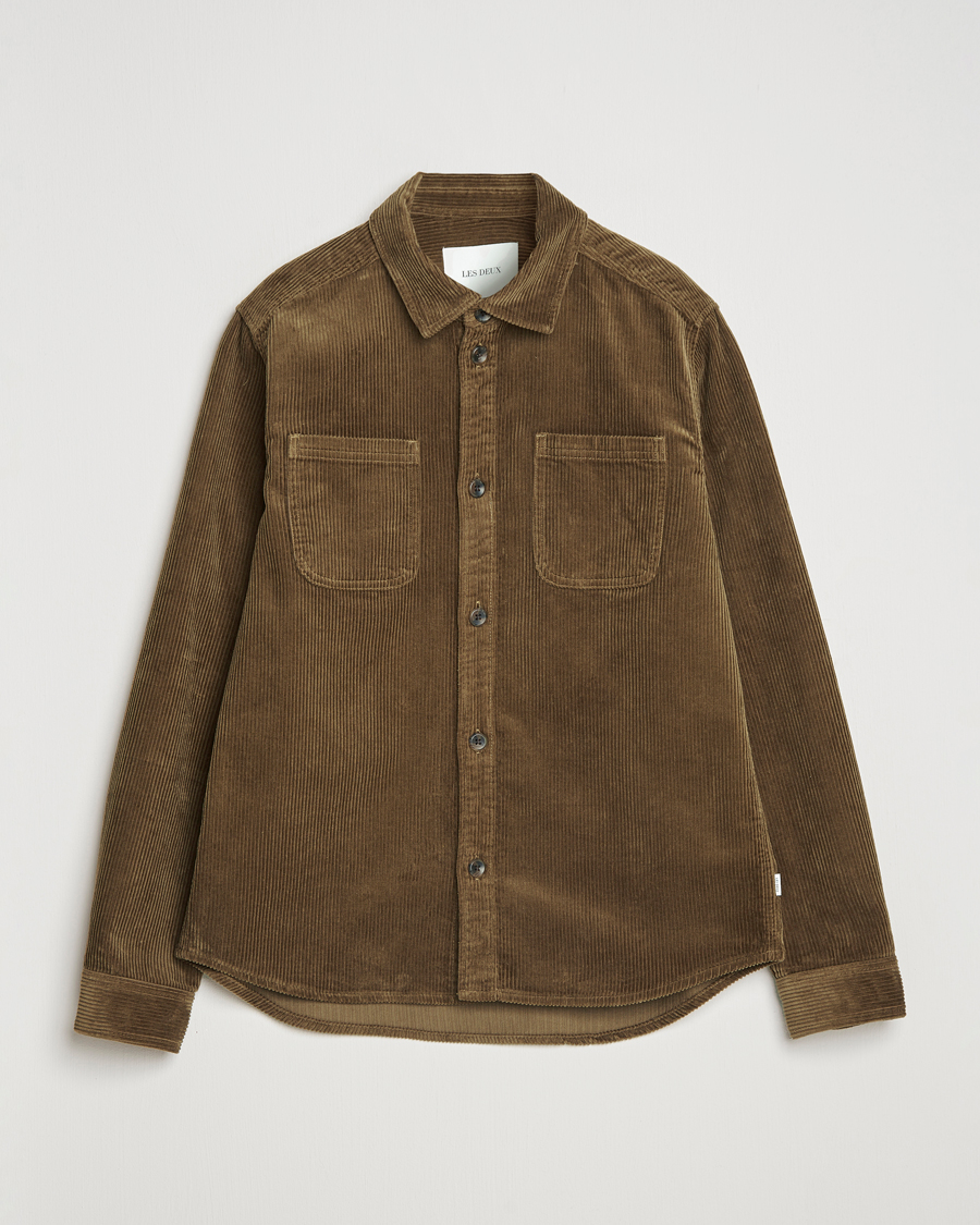 Herren | Hemden | LES DEUX | Kody Corduroy Overshirt Military Olive