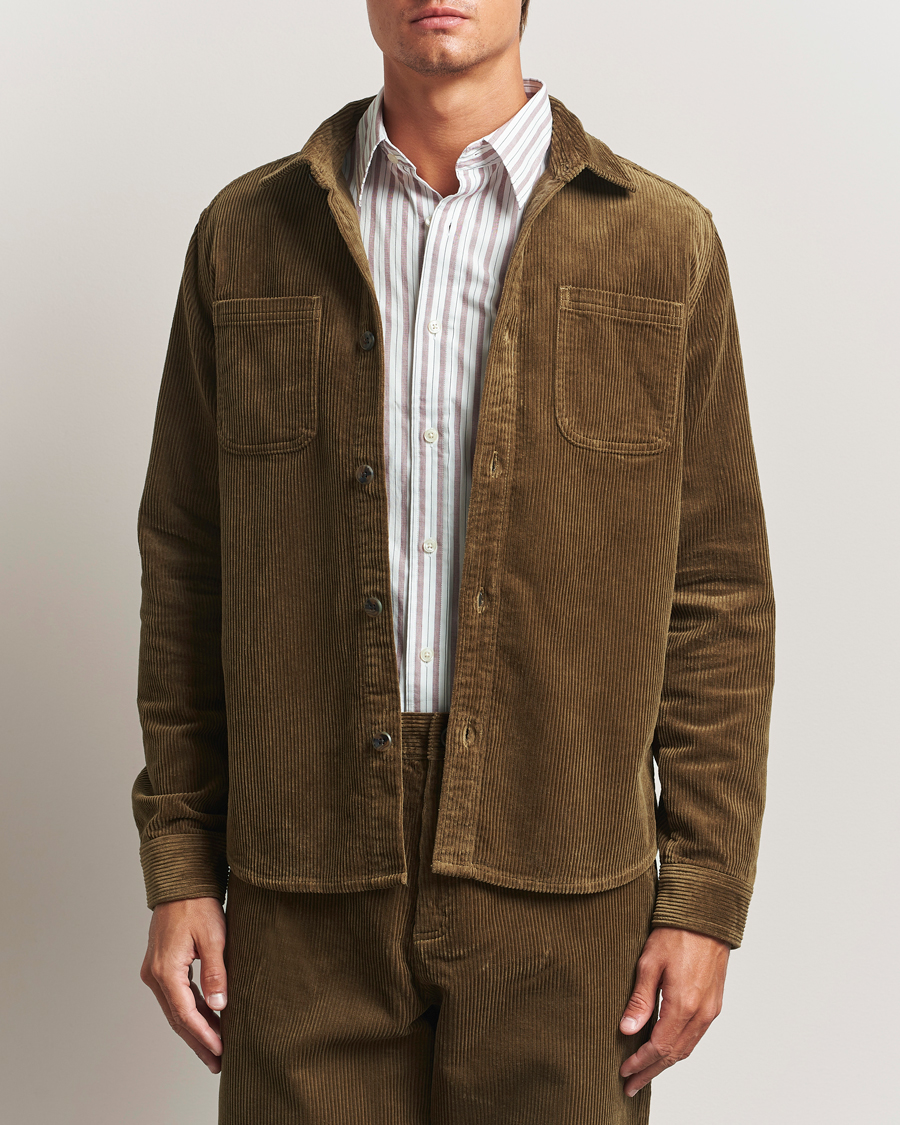 Herren | Hemden | LES DEUX | Kody Corduroy Overshirt Military Olive