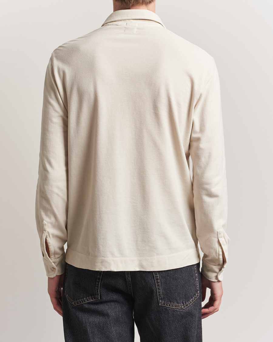 Herren | Poloshirts | Massimo Alba | Ischia Cotton/Cashmere Long Sleeve Polo Off White
