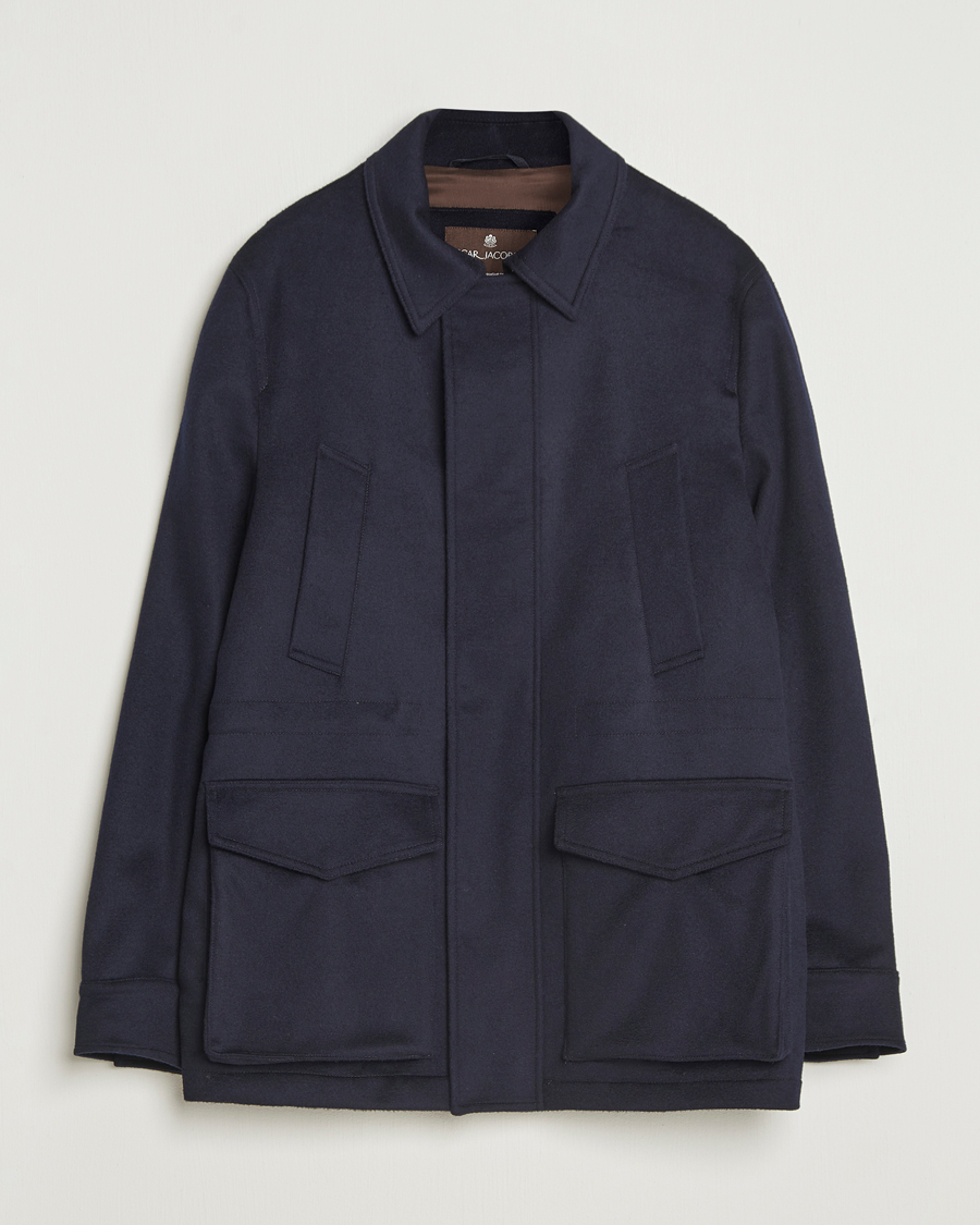 Herren | Jacken | Oscar Jacobson | Traveler Wool Jacket Navy