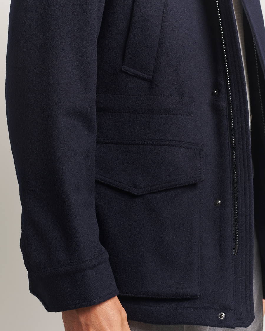 Herren | Jacken | Oscar Jacobson | Traveler Wool Jacket Navy