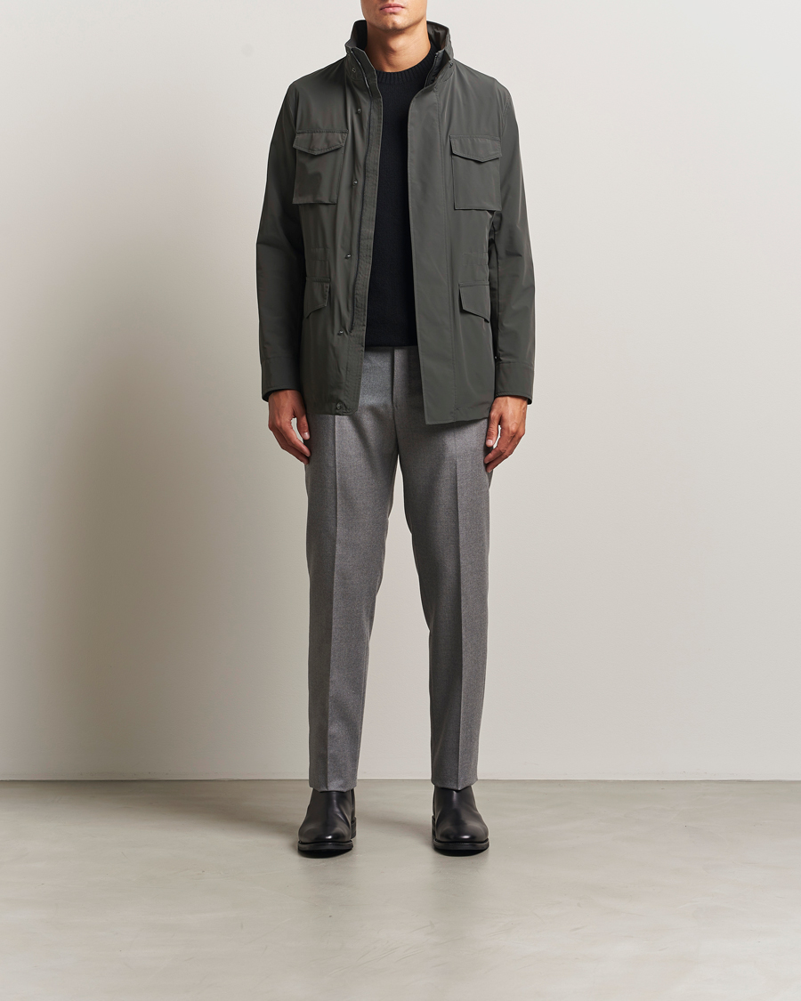 Herren | Jacken | Oscar Jacobson | M65 Nylon Field Jacket Olive