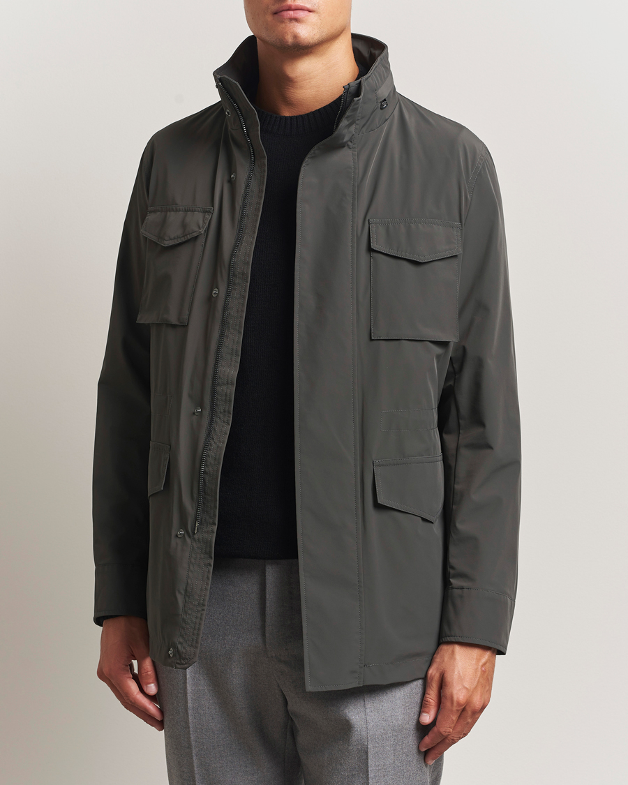 Herren | Jacken | Oscar Jacobson | M65 Nylon Field Jacket Olive