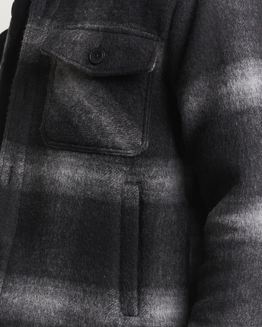 Herren | Jacken | Oscar Jacobson | Maverick Checked Wool Shirt Jacket Grey