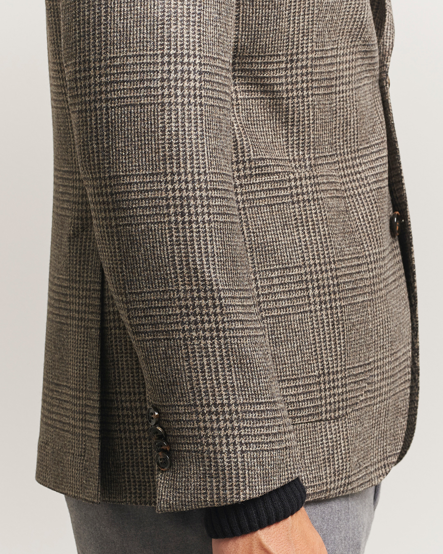 Herren | Sakkos | Oscar Jacobson | Ferry Patch Pocket Wool Check Blazer Brown