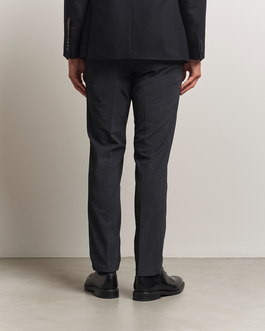 Herren | Hosen | Oscar Jacobson | Denz Brushed Melange Trousers Charcoal
