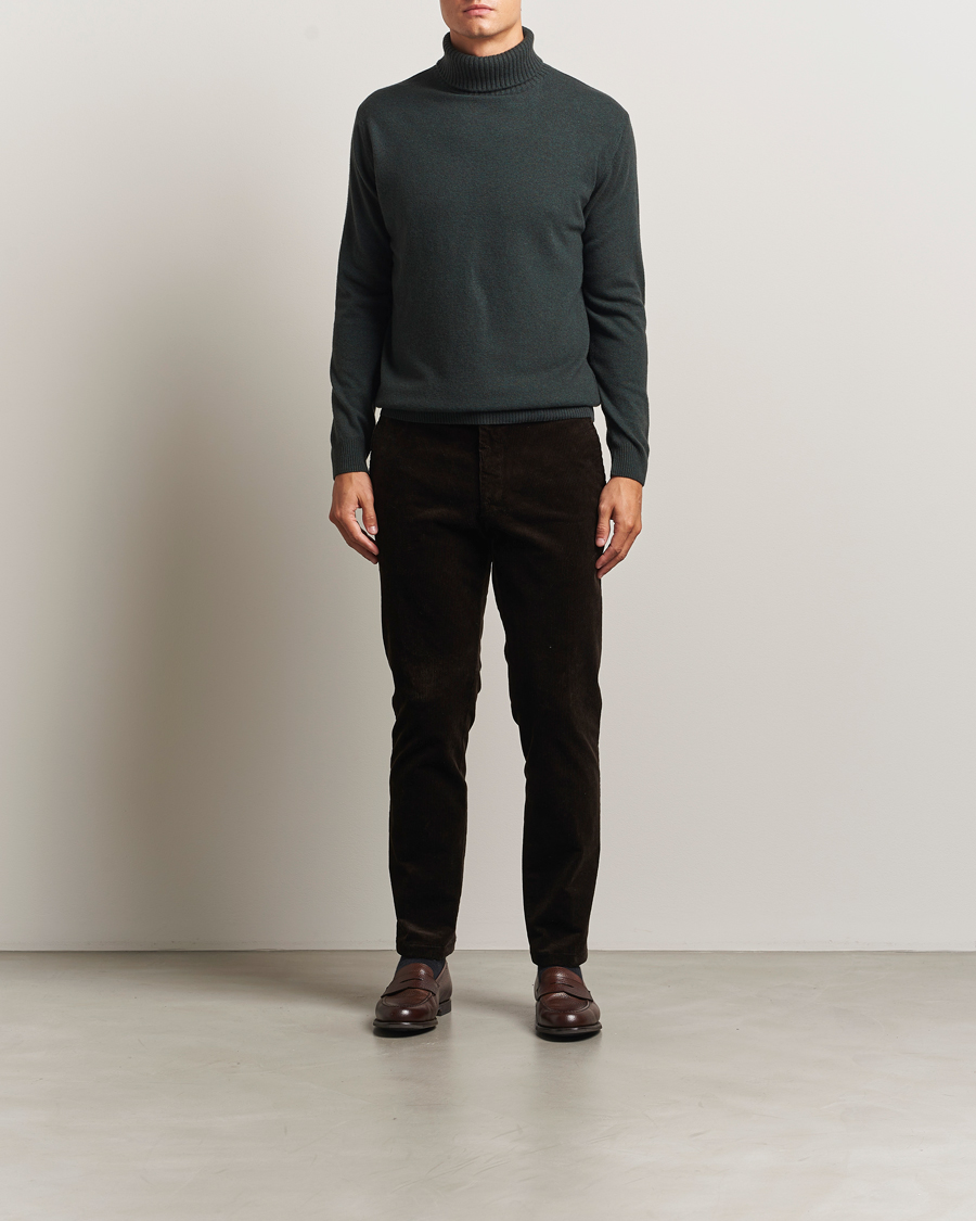 Herren | Pullover | Oscar Jacobson | Salim Wool/Cashmere Rollneck Green
