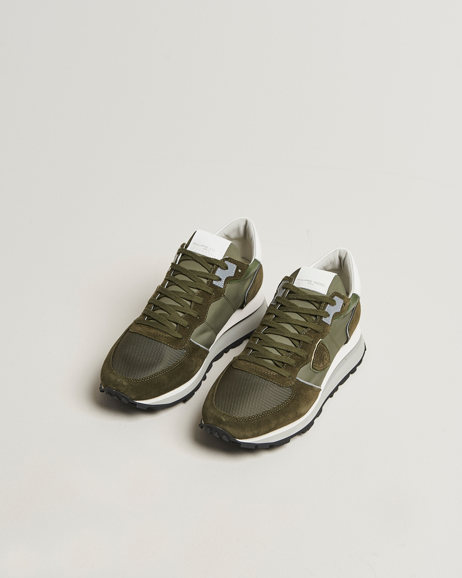 Herren | Philippe Model Tropez Haute Running Sneakers Military | Philippe Model | Tropez Haute Running Sneakers Military