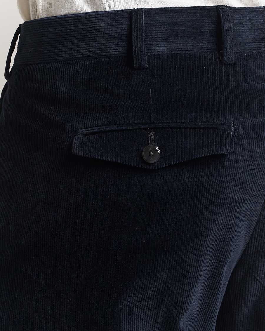 Herren | Hosen | PT01 | Rebel Fit Pleated Corduroy Trousers Navy