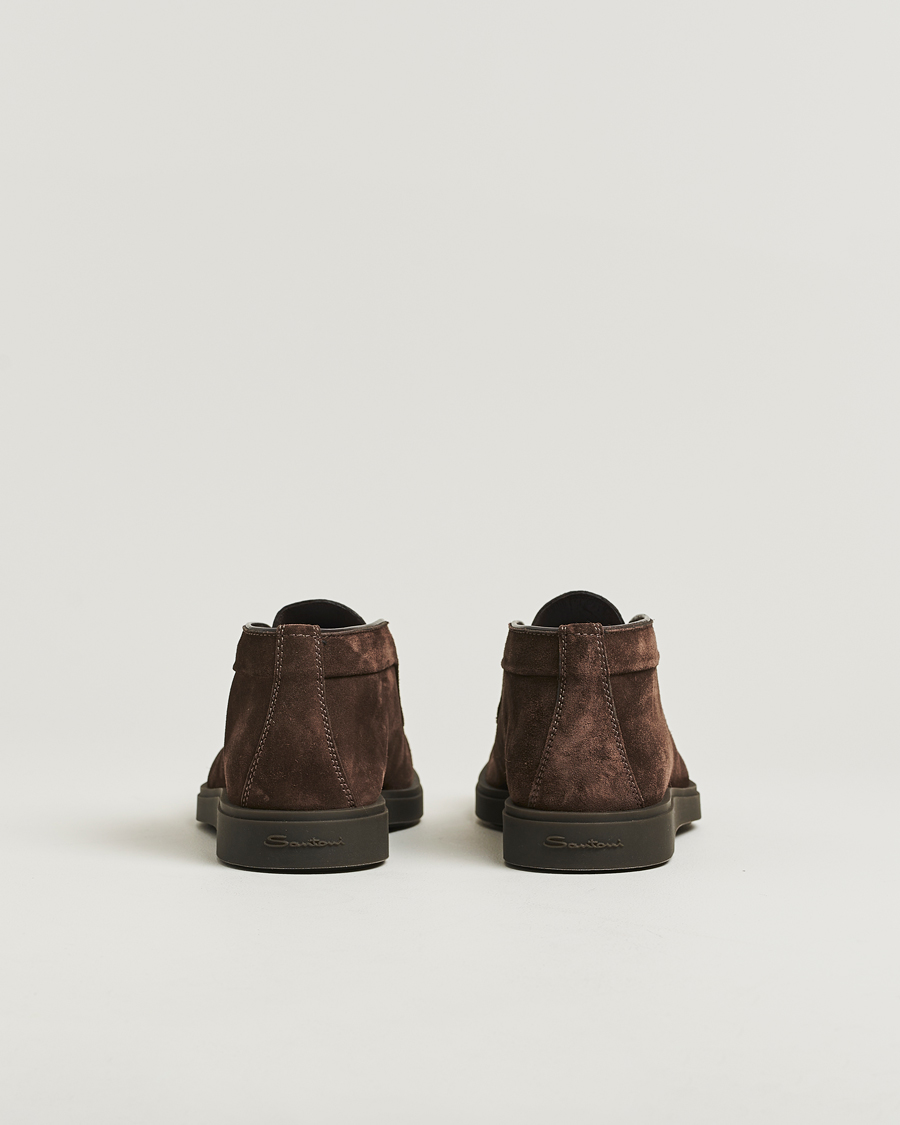 Herren | Boots | Santoni | Detroit Chukka Boots Dark Brown Suede