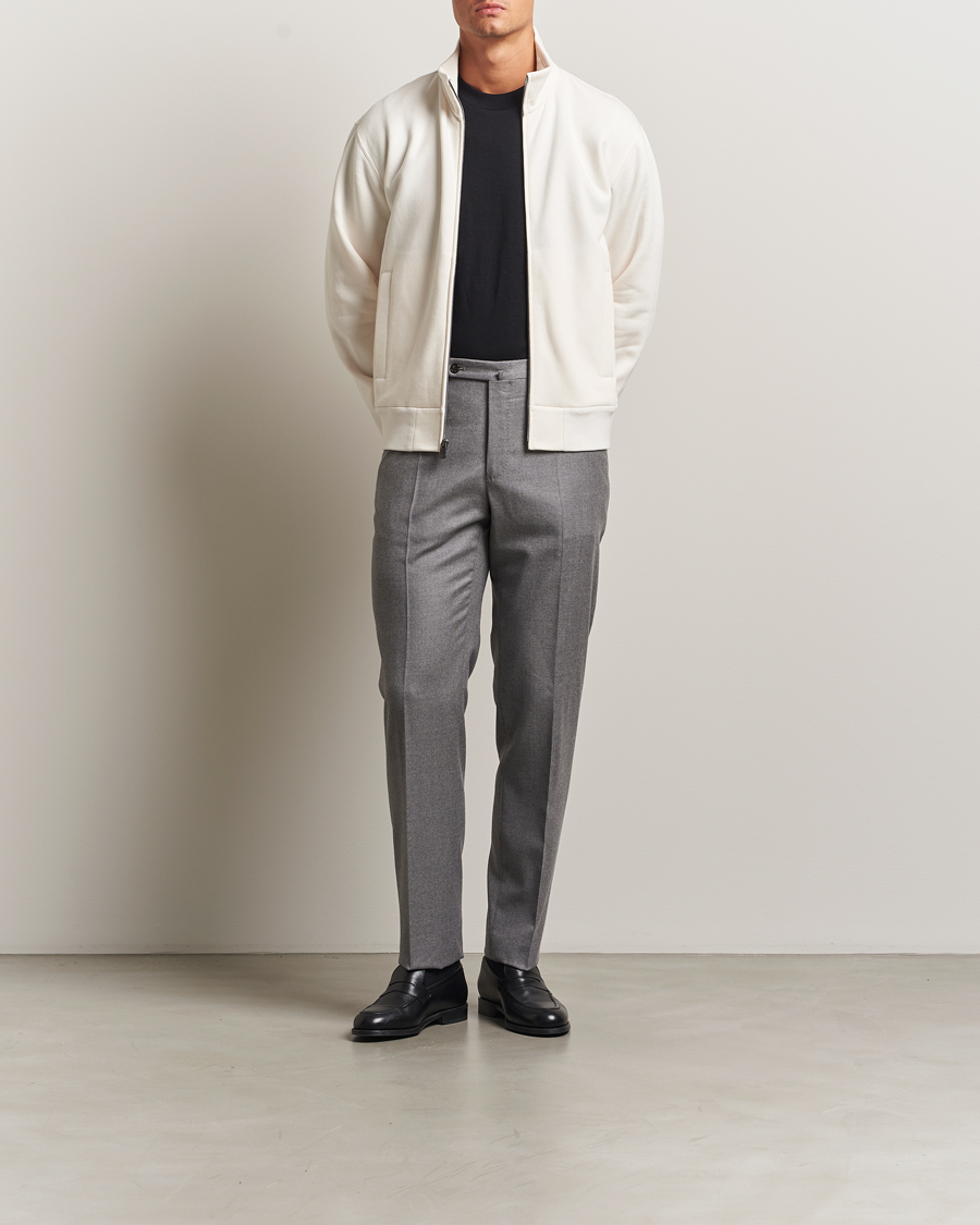 Herren | Pullover | Ralph Lauren Purple Label | Full Zip Cotton Felpa Cream