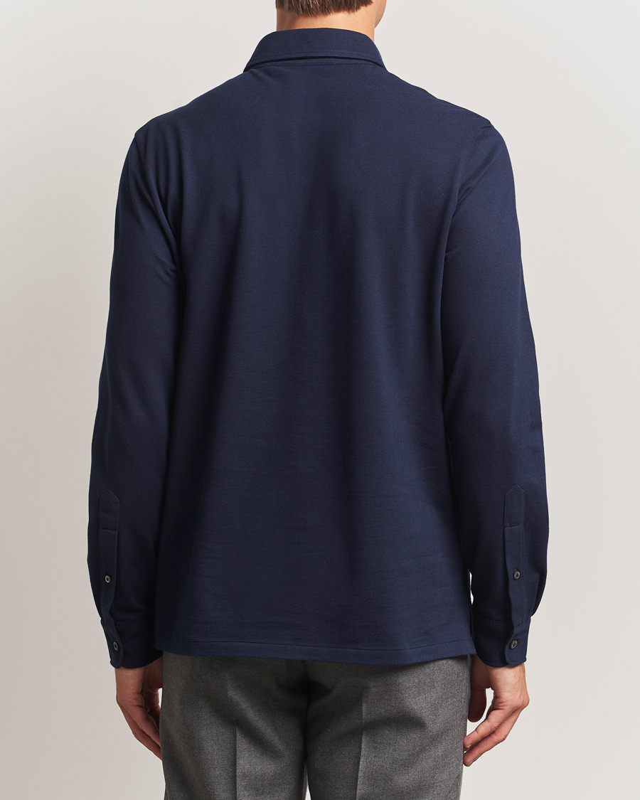 Herren | Poloshirts | Ralph Lauren Purple Label | Long Sleeve Polo Shirt Navy