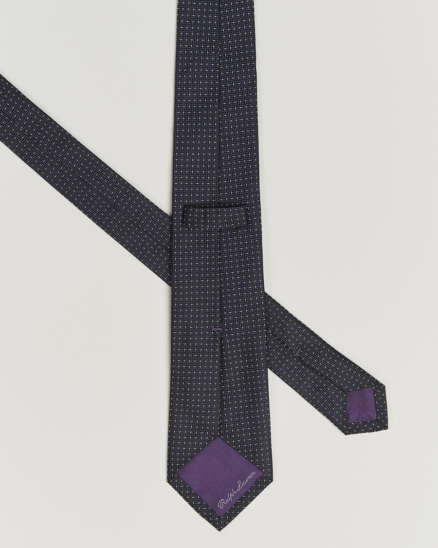 Herren | Krawatten | Ralph Lauren Purple Label | Silk Jacquard Tie Navy/White