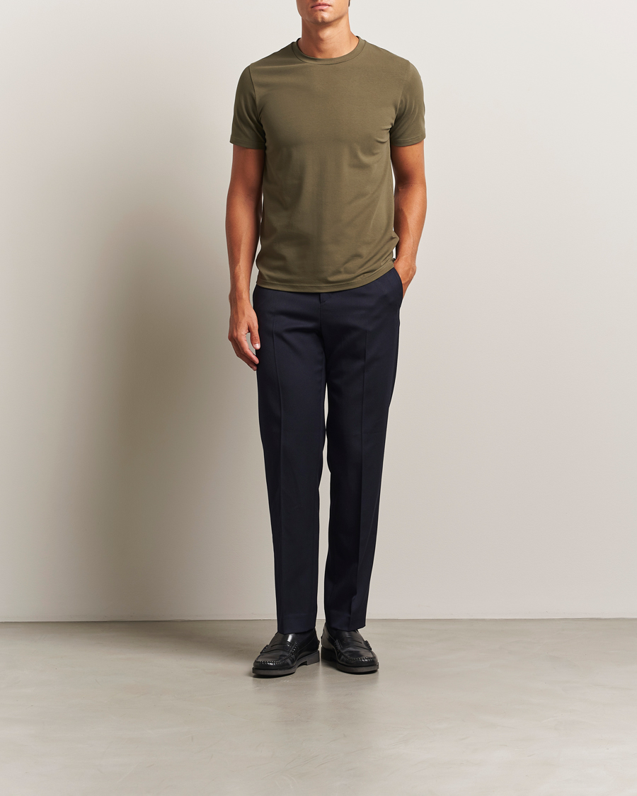 Herren | T-Shirts | Filippa K | Soft Lycra T-Shirt Dark Olive