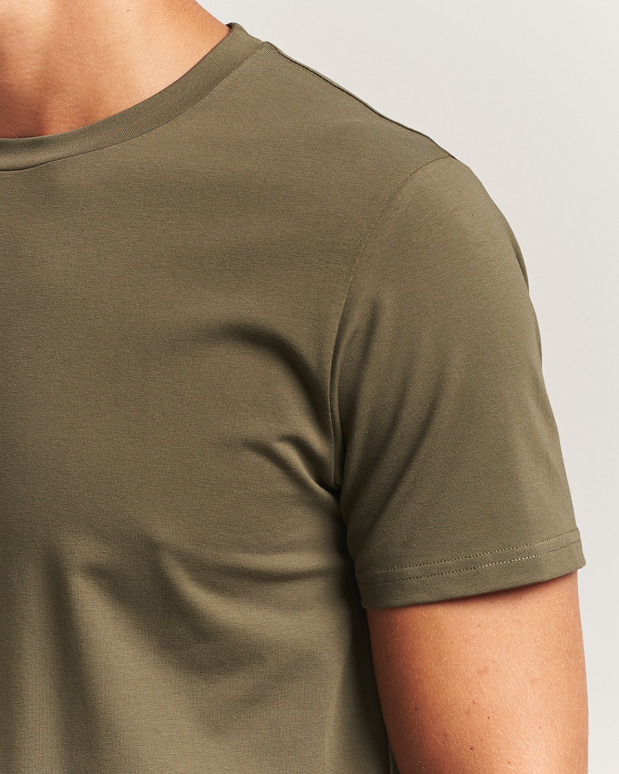 Herren | T-Shirts | Filippa K | Soft Lycra T-Shirt Dark Olive