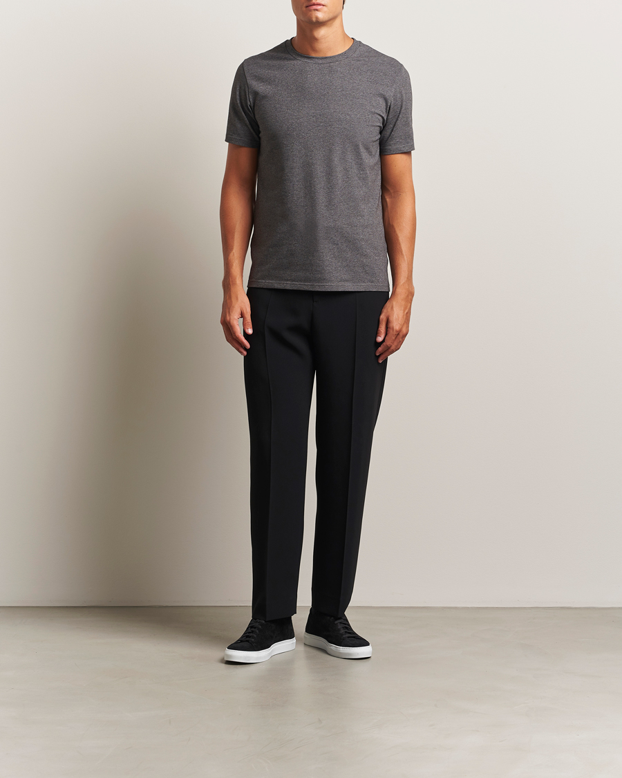 Herren | T-Shirts | Filippa K | Soft Lycra T-Shirt Anthracite Melange