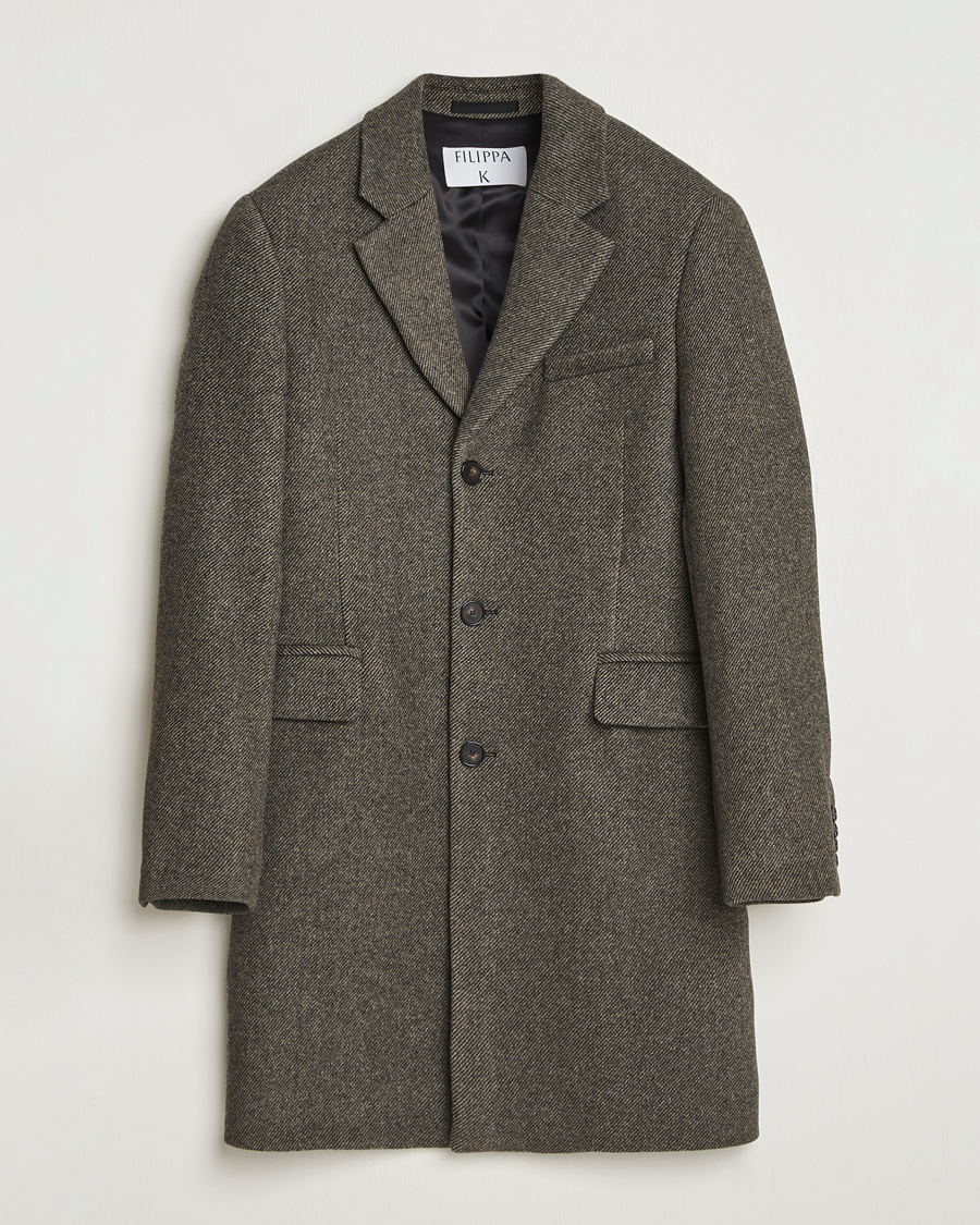 Herren | Jacken | Filippa K | William Wool Textured Coat Driftwood