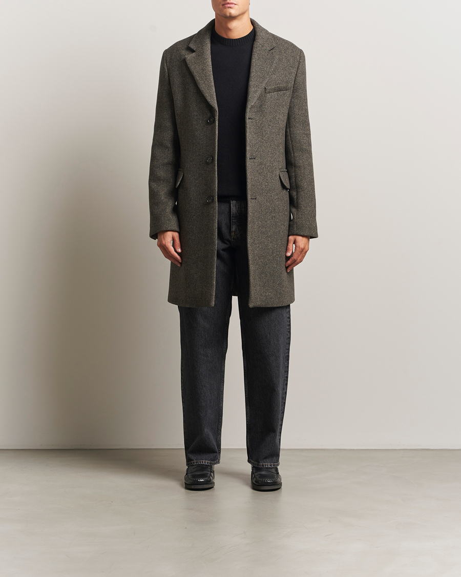 Herren | Jacken | Filippa K | William Wool Textured Coat Driftwood