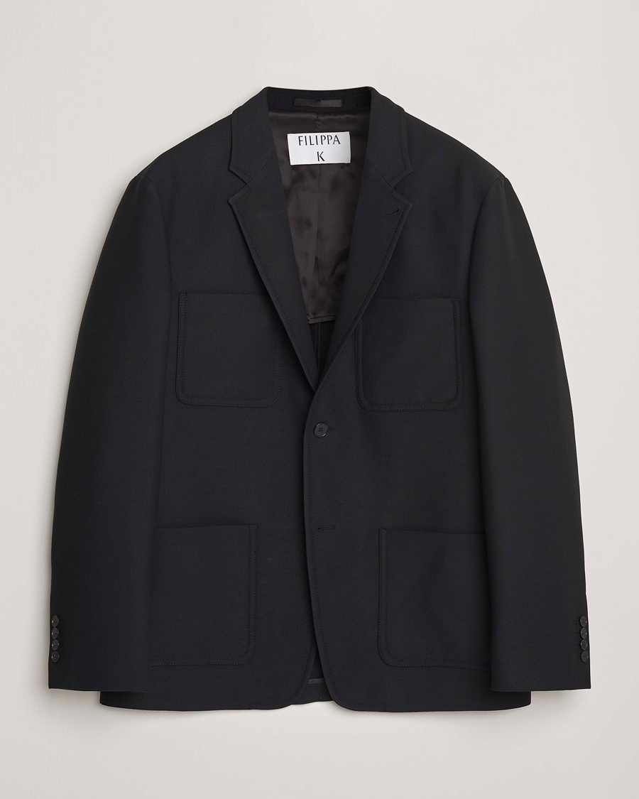 Herren | Sakkos | Filippa K | Riley Wool Workwear Blazer Black