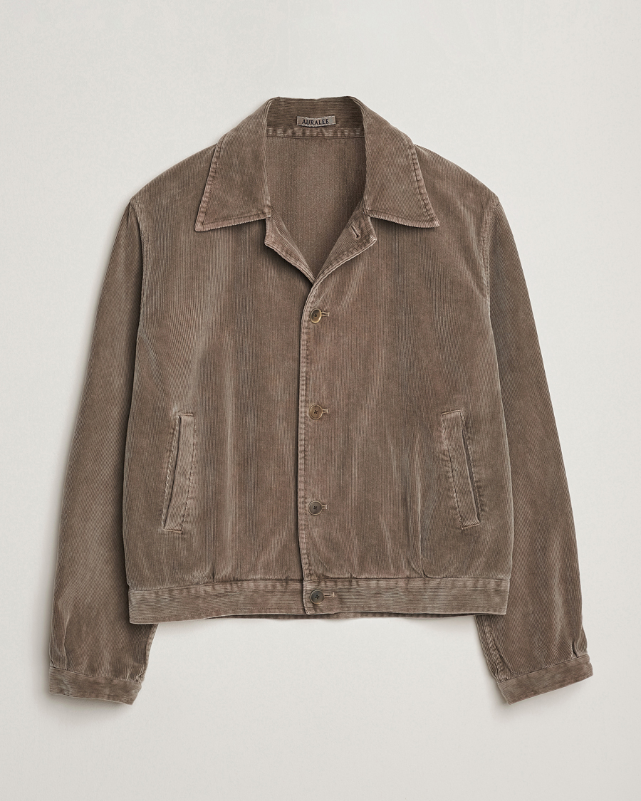Herren | Jacken | Auralee | Corduroy Bomber Jacket Olive