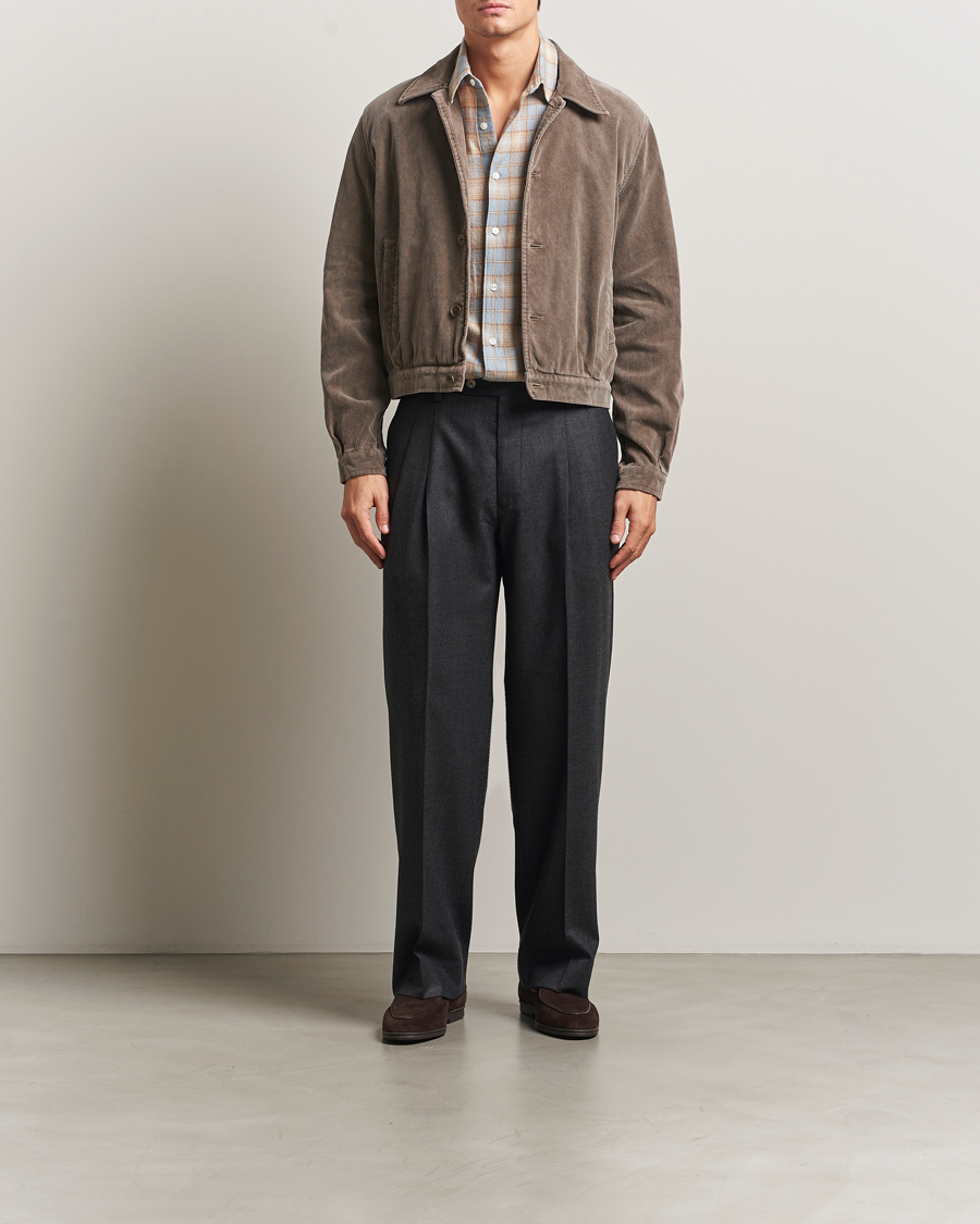 Herren | Jacken | Auralee | Corduroy Bomber Jacket Olive