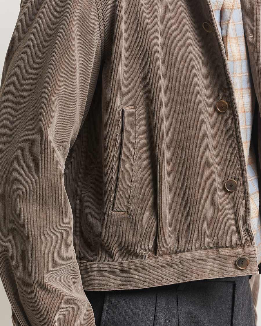 Herren | Jacken | Auralee | Corduroy Bomber Jacket Olive