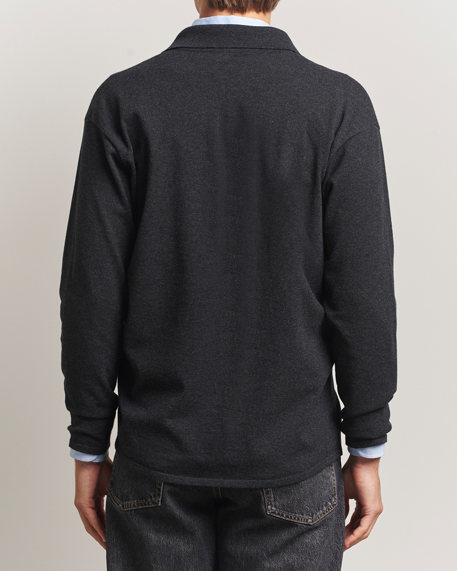 Herren | Pullover | Auralee | Wool Knit Shirt Cardigan Charcoal