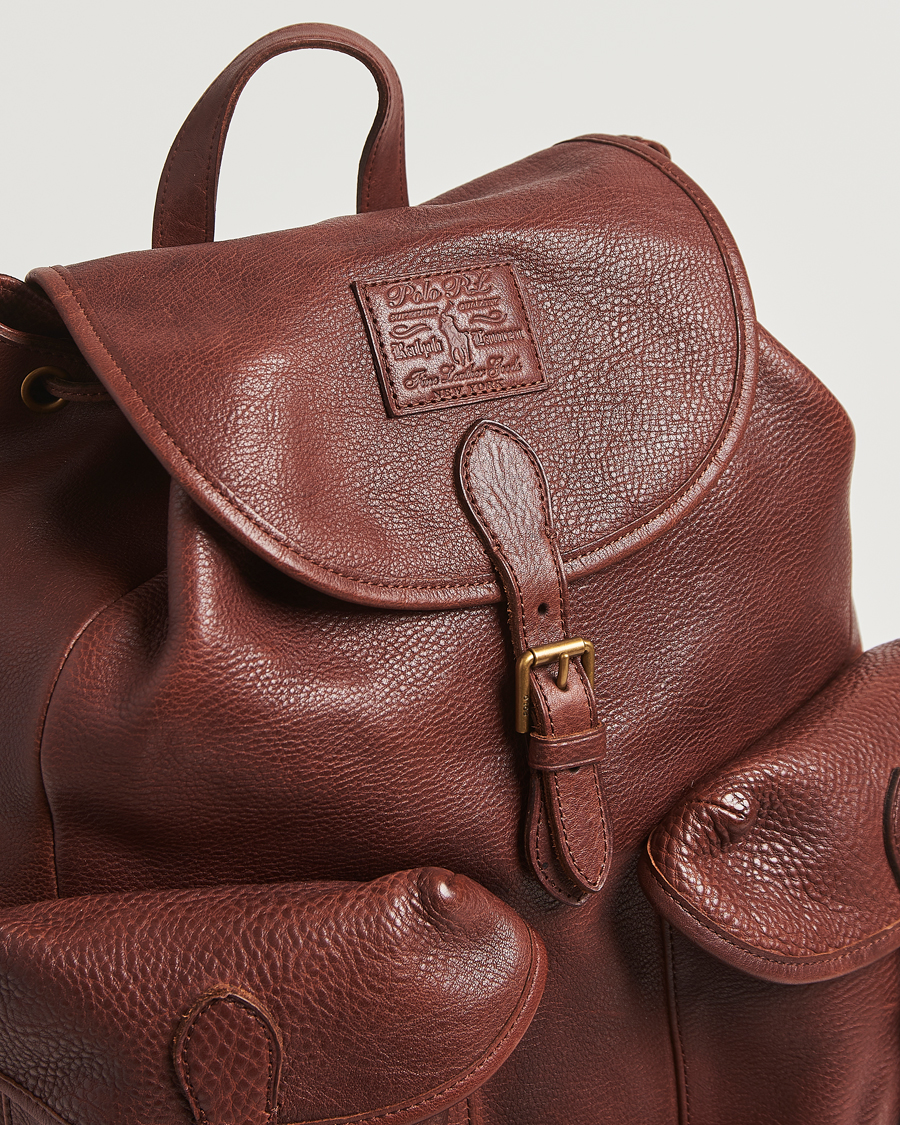 Herren | Polo Ralph Lauren Washed Heritage Leather Backpack British Tan | Polo Ralph Lauren | Washed Heritage Leather Backpack British Tan